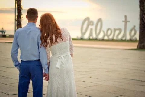 Wedding freedom. Stock Photos