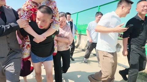 Wedding games, Hubei Stock Footage 347246142