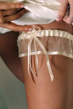 Wedding garter bride Stock Photos