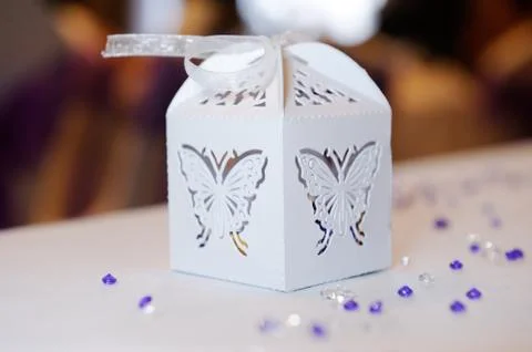 Wedding gift box Stock Photos