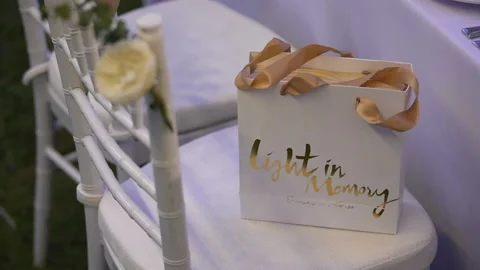 Wedding gift for dinner table  Stock Footage 156396286