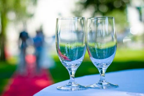 Wedding glasses Stock Photos