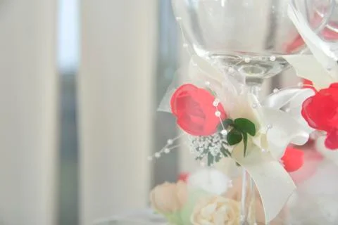 Wedding glasses Stock Photos