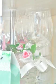 Wedding glasses Stock Photos