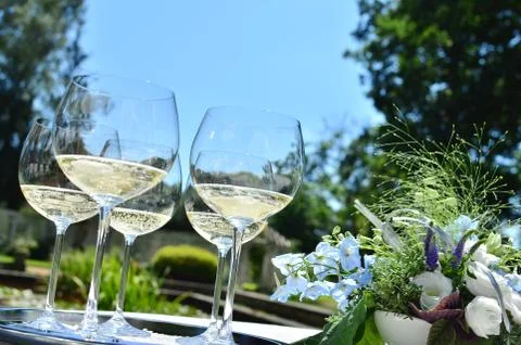 Wedding glasses Foto stock