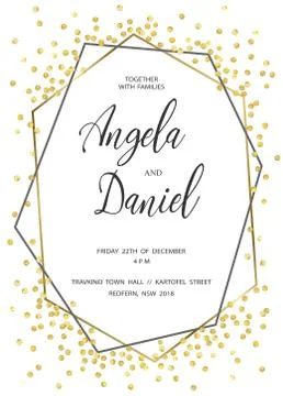 Wedding gold dot 1 Stock Illustration