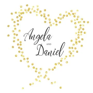 Wedding gold dot 3 Stock Illustration