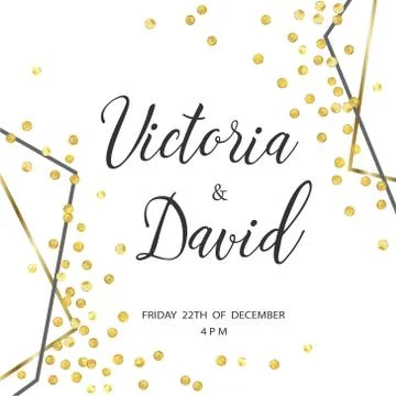 Wedding gold dot 5 Stock Illustration