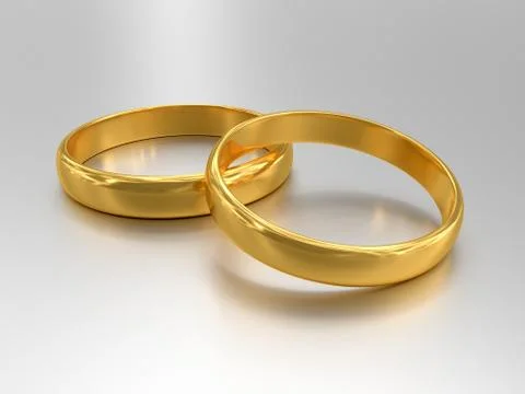 Wedding gold rings Stock Illustration
