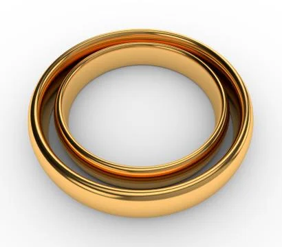 Wedding gold rings Stock Illustration
