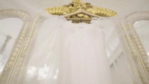 Wedding Gown for bride party Stock Footage 341003348
