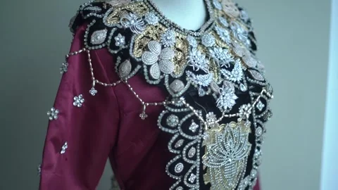 Wedding Gown for bride party Stock Footage 341009284