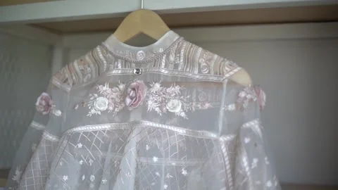 Wedding Gown for bride party Stock Footage 341009411
