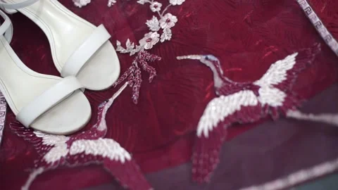 Wedding Gown for bride party Stock Footage 341108866
