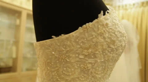 Wedding Gown Fitting Stock-Footage 26178039