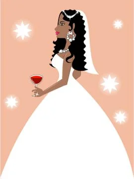 Wedding Gown  Stock Illustration