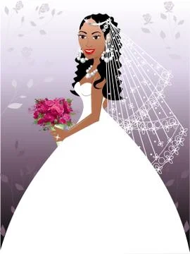 Wedding Gown  Stock Illustration