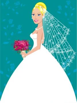 Wedding Gown  Stock Illustration