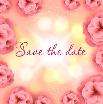 Wedding greating card, save the date, Stock Illustration