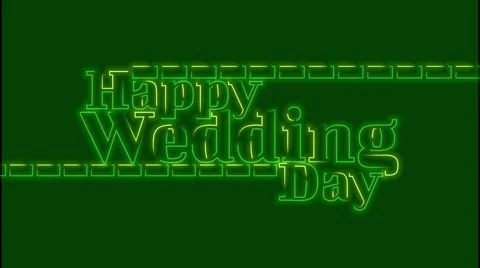 Wedding green neon Stock Footage 306946255