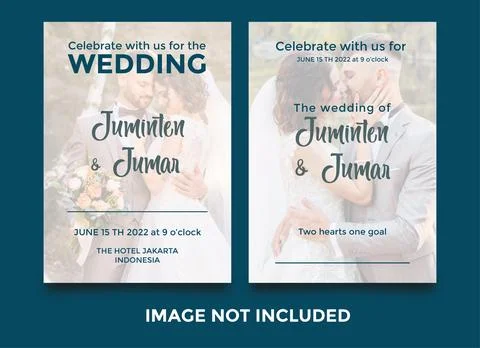 Wedding greeting card template Stock Illustration