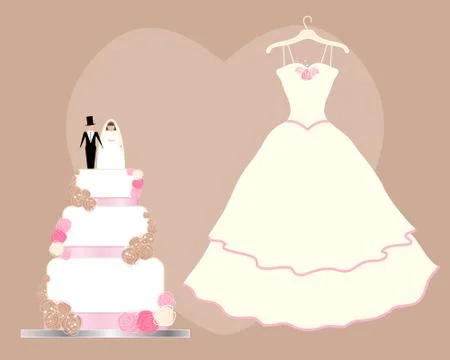 Wedding greeting Stock Illustration