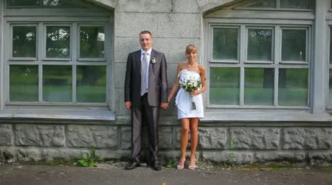 Wedding grimace Stock Footage 10898121