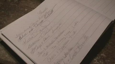 A Wedding Guest Book Stock Footage 572241