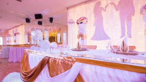 Wedding Hall 02 Video stock 73570026
