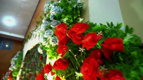 Wedding hall decoration concept Stock Footage 224464494