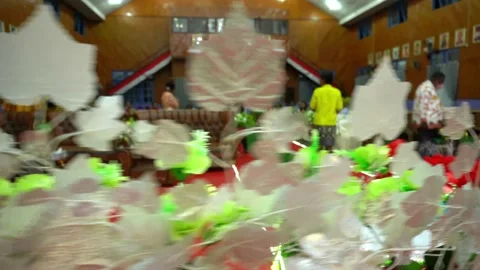 Wedding hall decoration concept Stock Footage 224464525