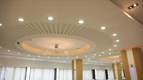 Wedding hall interior decoration Stock Footage 24654900