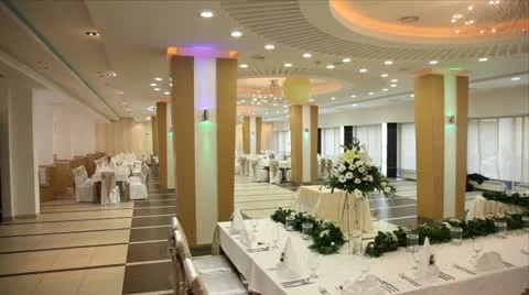 Wedding hall interior Stock Footage 24654935