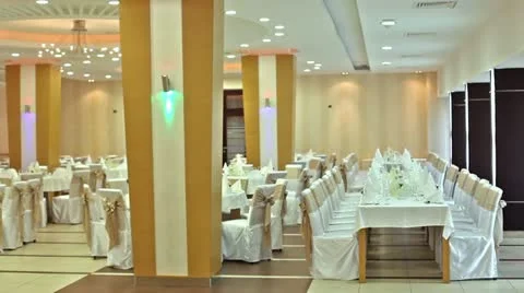 Wedding hall interior Stock Footage 24669168