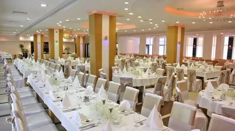 Wedding hall interior Stock Footage 24671132