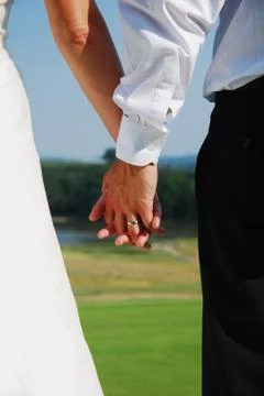 Wedding hands Stock Photos
