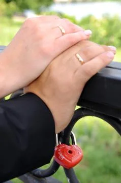 Wedding hands Stock Photos