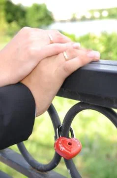 Wedding hands Stock Photos