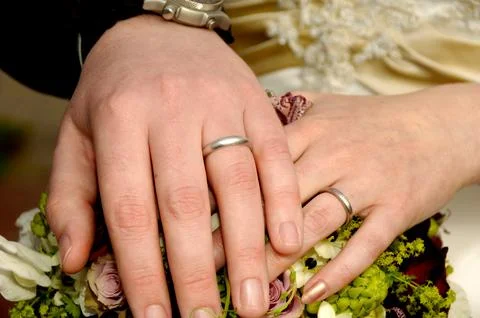 Wedding hands Foto stock