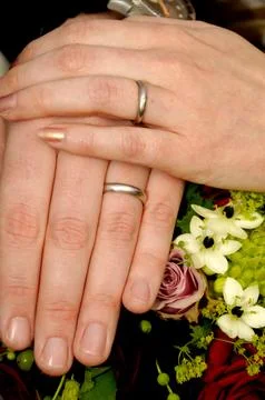 Wedding hands Stock Photos