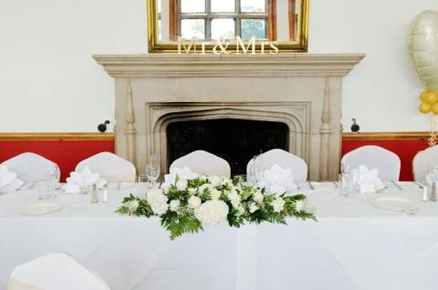 Wedding head table Stock Photos