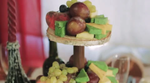 Wedding Honeymoon Table Rustic Stock Footage 62325931