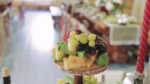 Wedding Honeymoon Table Rustic Stock Footage 62805588