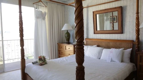 Wedding Hotel Room 2 Stock Footage 104684763