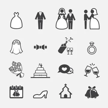 Wedding icon Stock Illustration