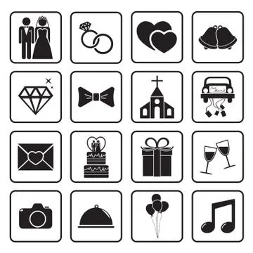 Wedding icon Stock Illustration