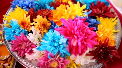 Wedding indian flower Stock-Footage 57196486