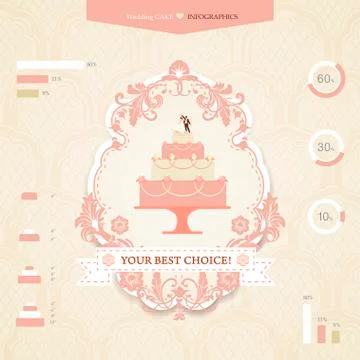 Wedding infographics Stock Illustration