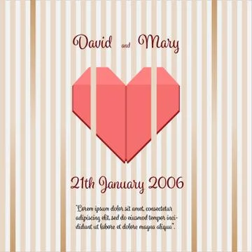 Wedding Invitation with abstract background Stock Illustration
