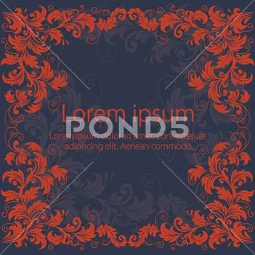 Wedding invitation and announcement card with floral background artwork. Eleg Stock Illustration